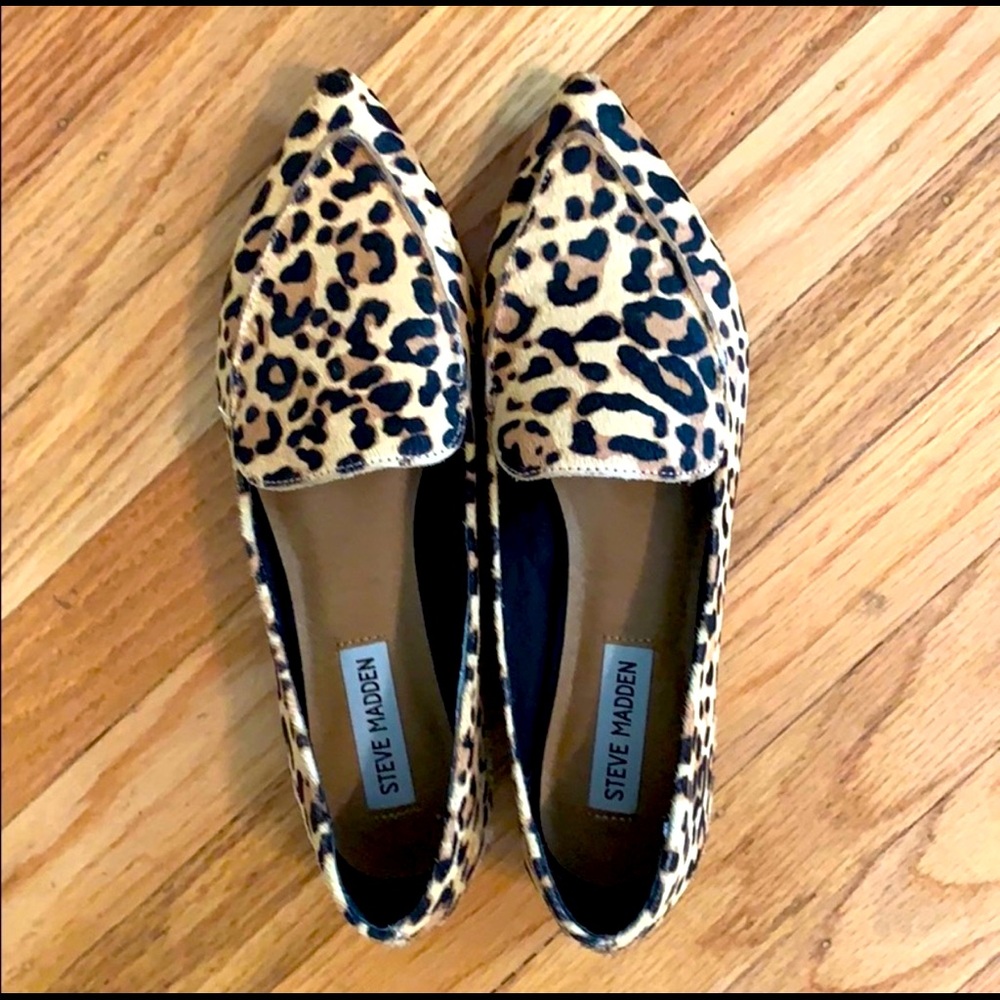 Steve Madden calf hair flats